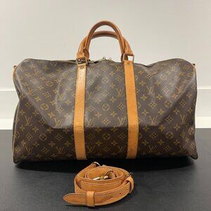 Louis Vuitton Neverfull Bandoliere 50 with Strap (158096/128863)